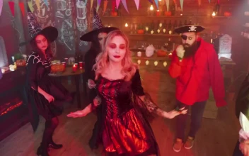 Stock Video Dancing At A Halloween Party For PC