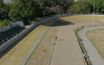 Stock Video Cyclists Practicing On A Track Outdoors For PC