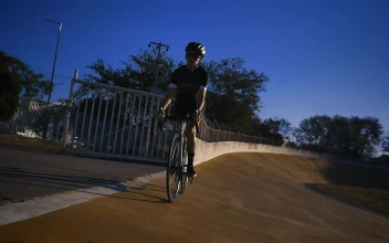 Stock Video Cyclist On A Cycling Track Outdoors For PC