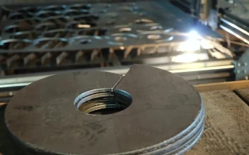 Stock Video Cutting Steel In A Factory For PC