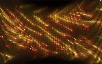 Stock Video Curved Screen Showing A Shower Of Yellow Lights For PC