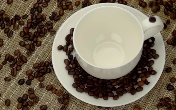 Stock Video Cup Being Filled With Coffee Beans For PC