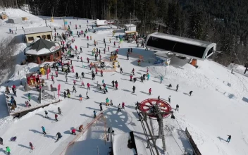 Stock Video Crowd Of Skiers In The Top Of The Mountain 3194 For PC