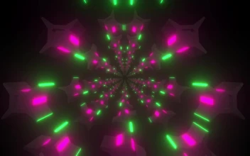 Stock Video Crossing A Tunnel With Rotating Parts For PC