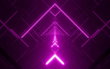 Stock Video Crossing A Rhombus Passage Of Violet Lights For PC