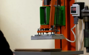 Stock Video Creating A Logo Using A Machine For PC