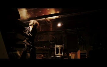 Stock Video Crazy Man In A Gas Mask Hitting Stuff For PC