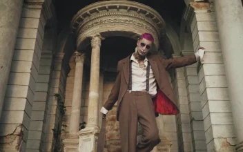 Stock Video Crazy Joker Standing Amongst Ruins For PC