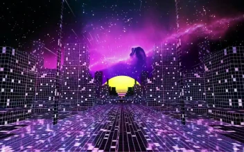 Stock Video Crazy Cyberpunk City In The Space For PC