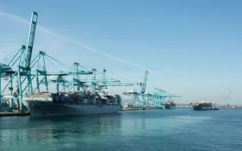 Stock Video Cranes Working On Unloading Dock For PC