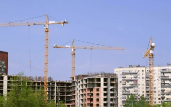 Stock Video Cranes At A Construction Site For PC