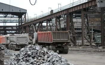 Stock Video Crane Operating In A Metalworks For PC