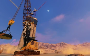 Stock Video Crane Loading A Magnet In Construction Zone For PC