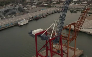 Stock Video Crane For Loading Cargo Ships In A Port For PC