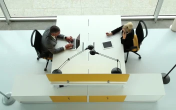 Stock Video Coworkers Working In The Office High View For PC
