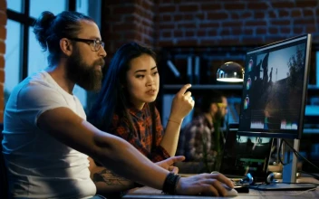 Stock Video Coworkers Editing Video On The Computer For PC