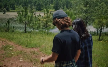 Stock Video Couple Walk Around A Lake In Nature For PC