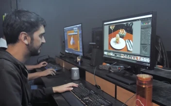 Stock Video Couple Of Men Working With Design Software For PC