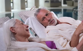 Stock Video Couple Holding Hands By The Pool For PC