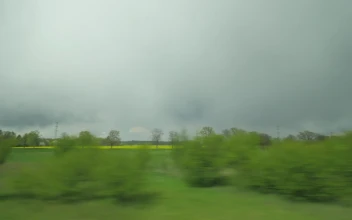 Stock Video Countryside Racing Past The Train For PC