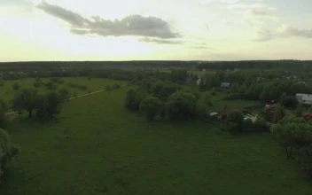 Stock Video Country Houses And Large Fields  Smal For PC