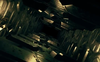 Stock Video Corridor With Rotating Metal Walls For PC