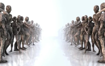 Stock Video Corridor With Human Sculptures For PC