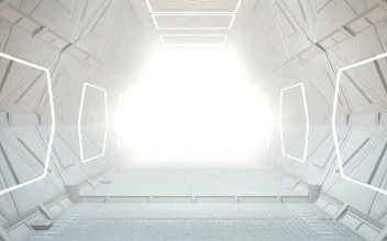 Stock Video Corridor Of A Futuristic Spaceship D Loop Video For PC