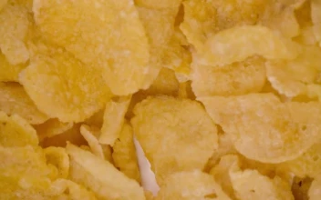 Stock Video Corn Flakes Cereal Texture With Milk For PC