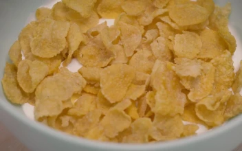 Stock Video Corn Flake Cereal In A Bowl With Milk For PC