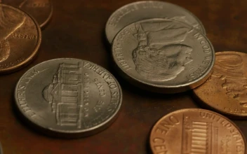Stock Video Copper And Silver Coins On The Table For PC