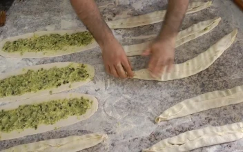 Stock Video Cooks Hands Preparing Turkish Food For PC