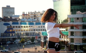 Stock Video Contemporary Dancer Doing Dance Steps For PC