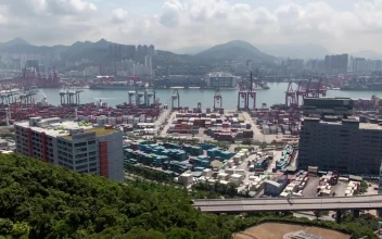 Stock Video Container Terminal And Port In Hong Kong For PC