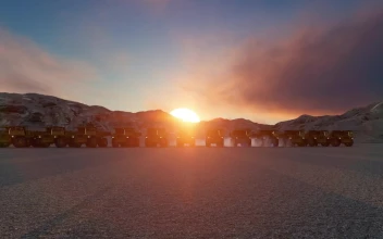 Stock Video Construction Trucks In The Desert For PC