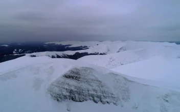 Stock Video Completely Frozen Mountainous Landscape For PC