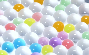 Stock Video Colorful Spheres Floating In Liquid For PC