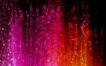 Stock Video Colorful Fountains Splashing Upwards For PC