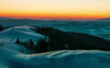 Stock Video Colorful Dawn At A Winter Mountains For PC