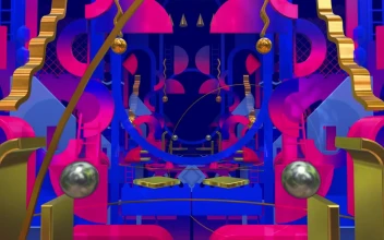 Stock Video Colorful D Geometric Shapes Floating For PC
