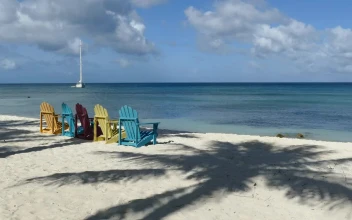 Stock Video Colorful Chairs In Front Of The Ocean For PC