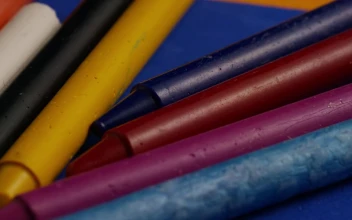 Stock Video Colored Crayons Rotating In A Close Up Shot For PC