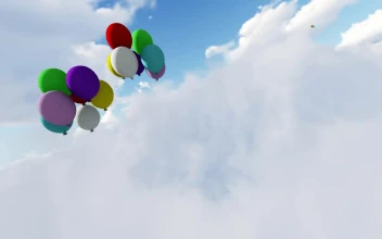 Stock Video Color Balloons Floating In The Sky For PC