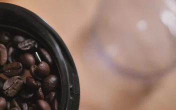 Stock Video Coffee Beans In A Home Coffee Maker For PC