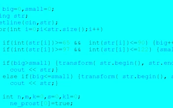 Stock Video Code On Blue Screen For PC