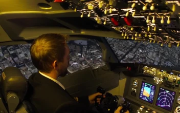 Stock Video Cockpit View Of The Pilot Flying Above The City For PC