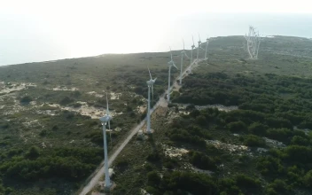Stock Video Coastal Wind Turbines For PC