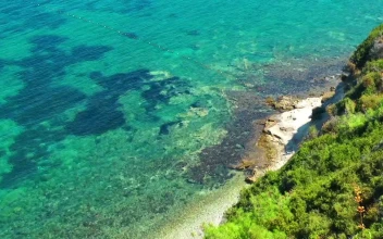 Stock Video Coast With Crystal Clear Sea Water In Summer For PC