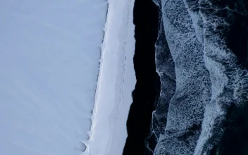 Stock Video Coast On A Frozen Pole Seen From The Air For PC