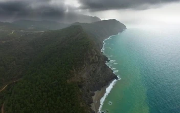 Stock Video Coast Line And Mountains For PC